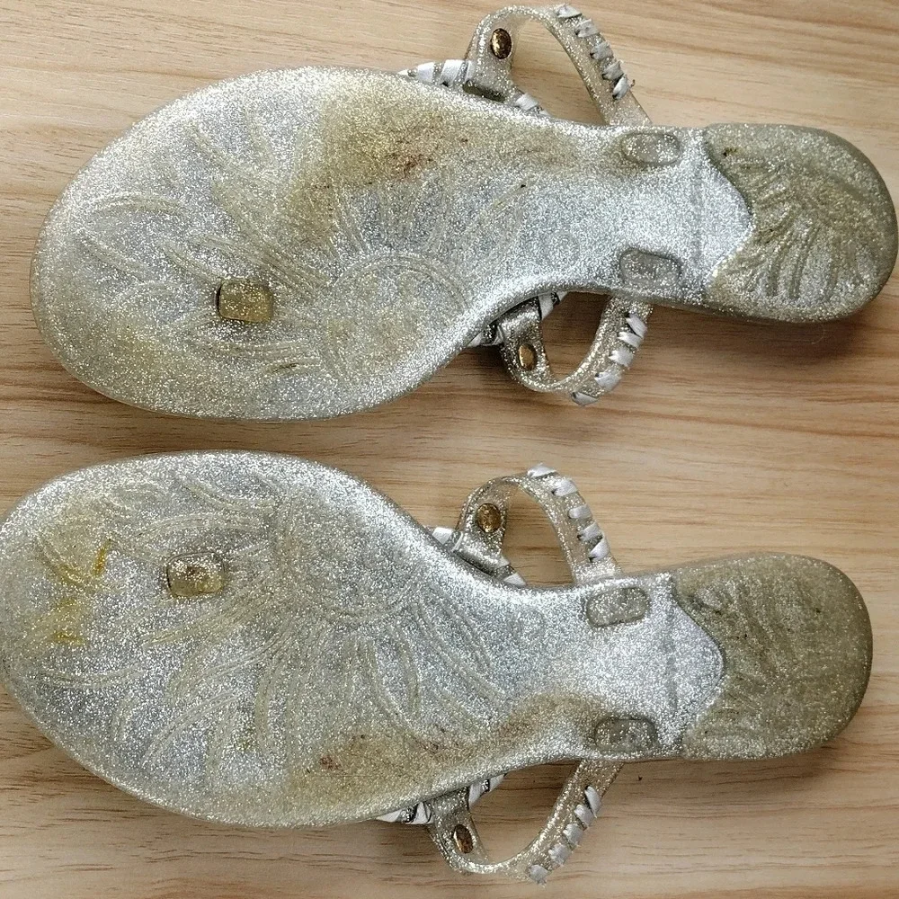 Jack Rogers Sparkle Georgica Jelly Sandal  Flip Flops Size 7 - Picture 3 of 7
